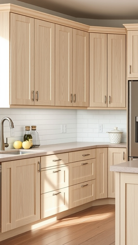 1. Timeless White Oak Kitchen Cabinets