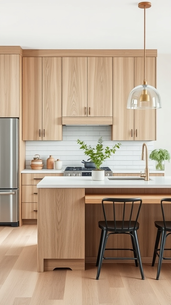 19. Refined Kitchens with White Oak