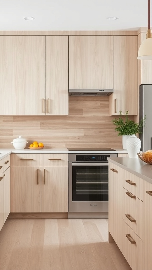 3. Modern Chic: White Oak Cabinets