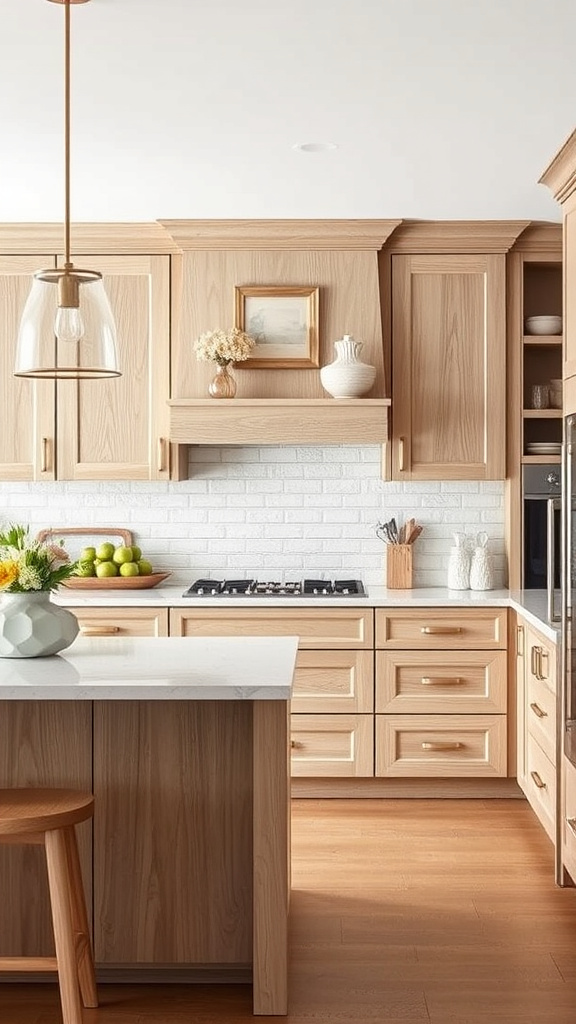 6. White Oak Cabinets: Pure Elegance