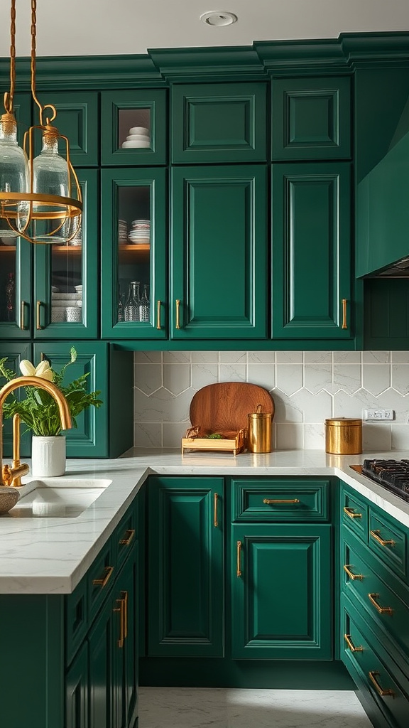 10. Luxurious Green Cabinet Inspirations