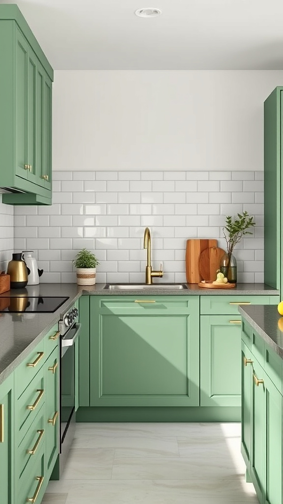 20. Greenery Galore: Stylish Kitchen Update