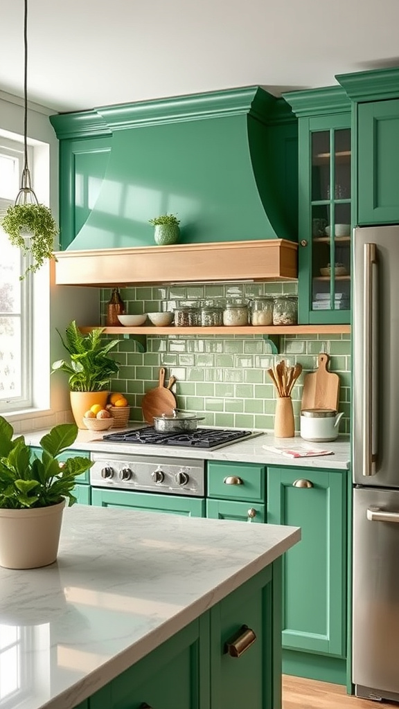 8. Whimsical Green Kitchen Designs