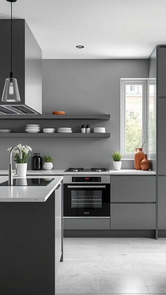 2. Modern Grey Kitchen Magic