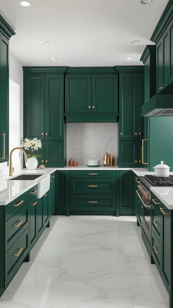 12. Luxurious Forest Green and White