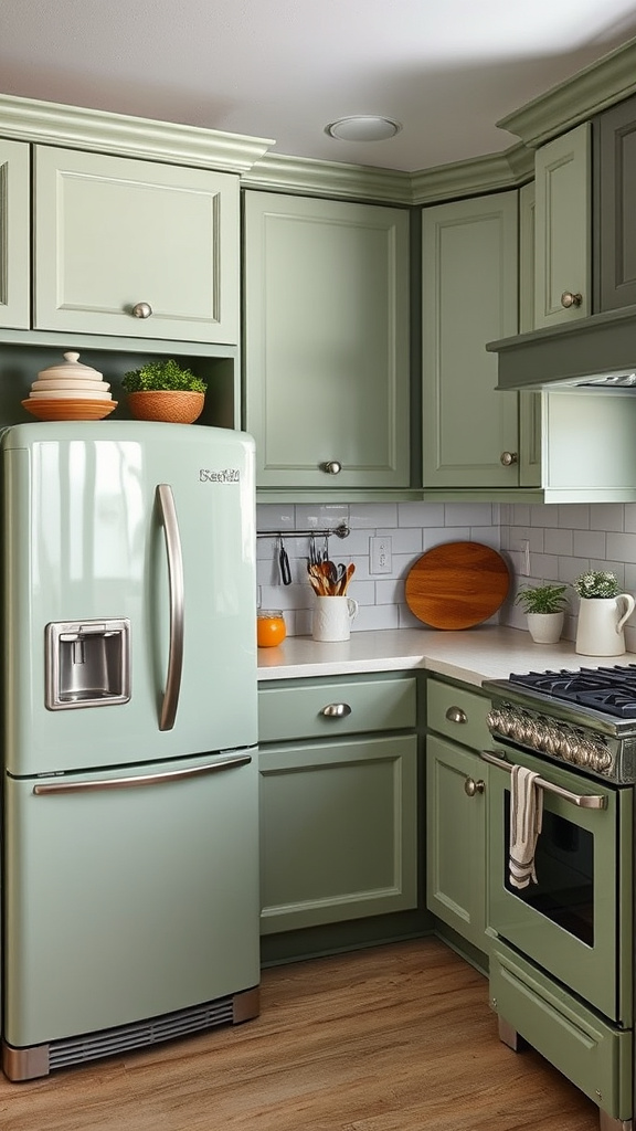 22. Sage Cabinets and Vintage Appliances