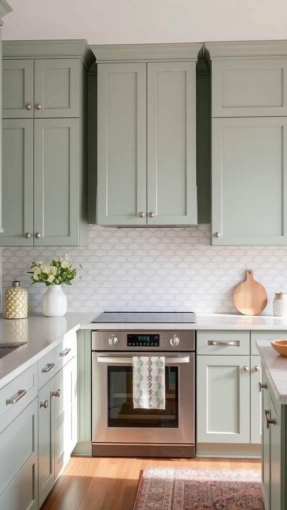 1. Serene Sage Cabinet Makeovers