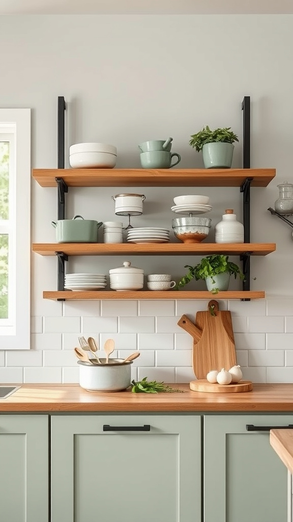 13. Open Sage Shelving Beauty