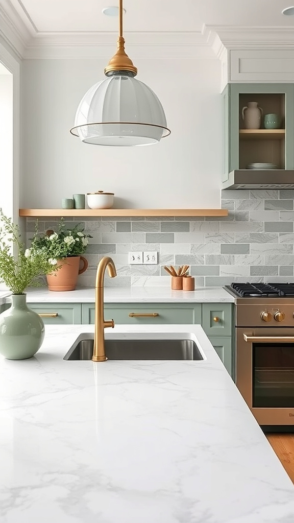 3. Elegant Sage Countertop Trends