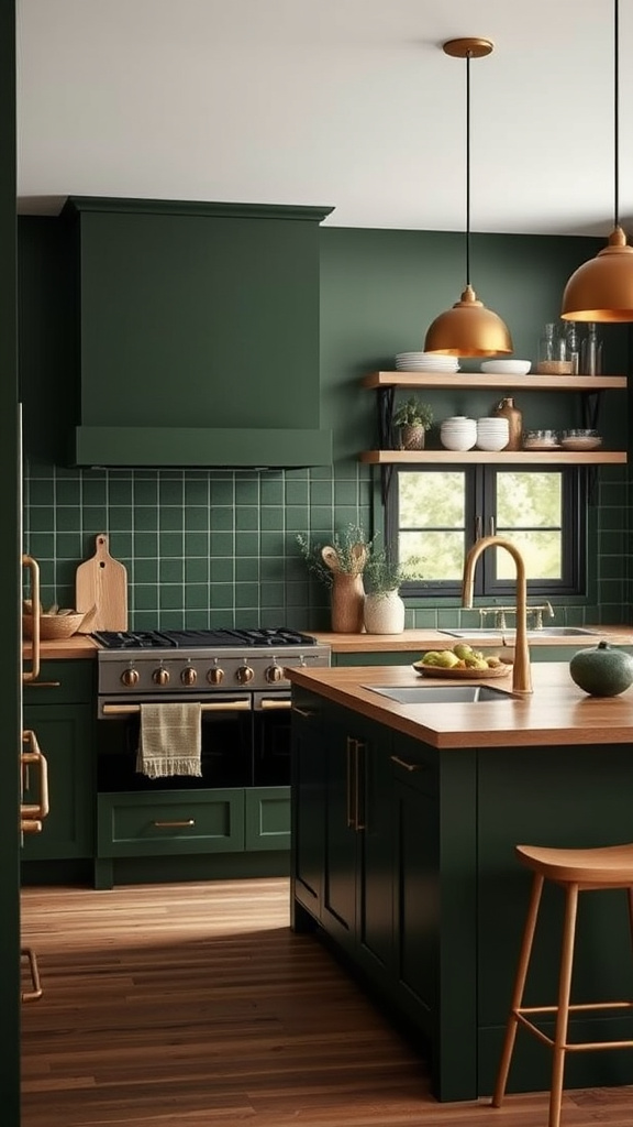 10. Bold Olive Green Statement Walls