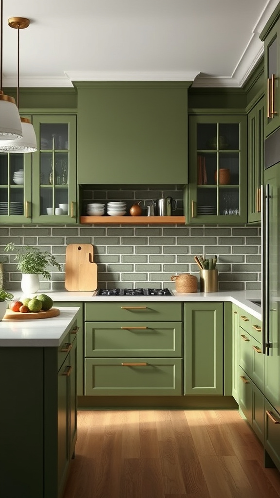 15. Mid-Century Olive Green Highlights