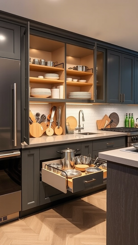 20. Clever Pull-Out Storage