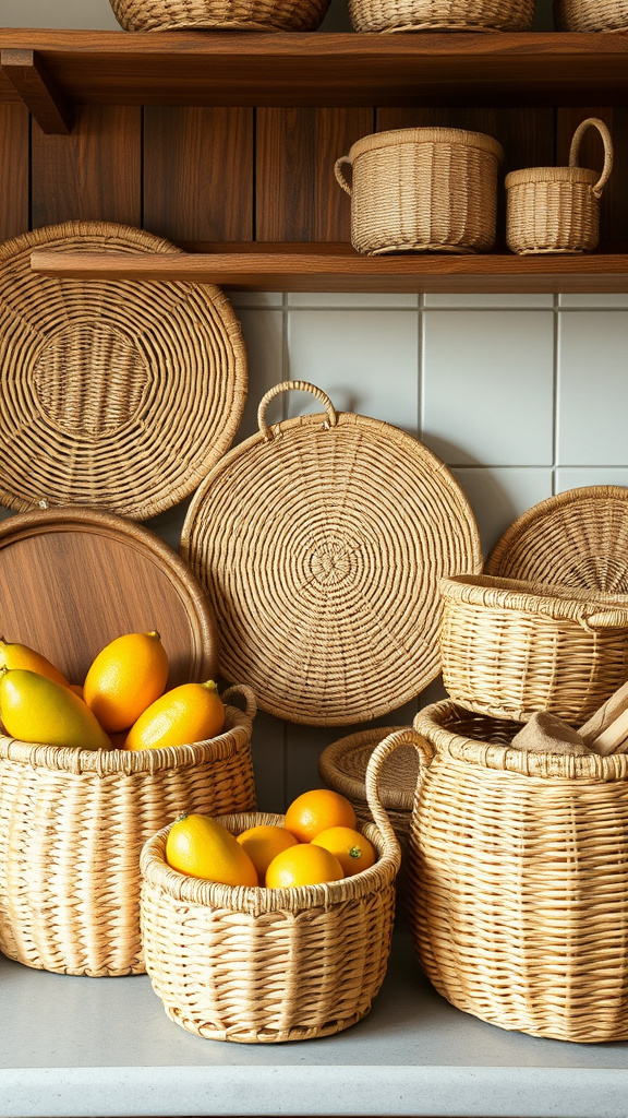 14. Handwoven Basket Storage