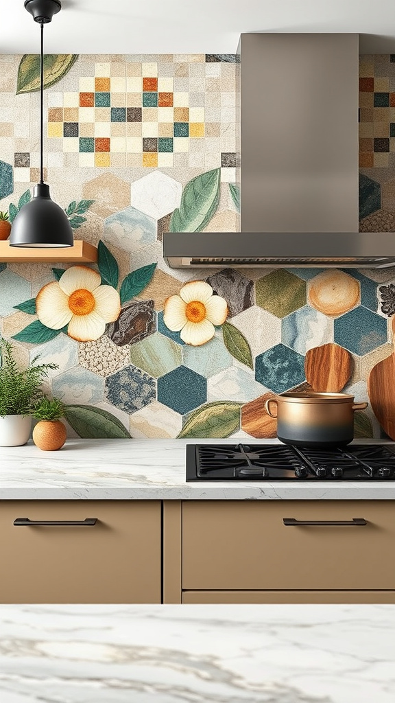 6. Earth-Inspired Mosaic Backsplashes