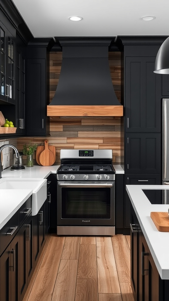 11. Farm Fresh Black Cabinets