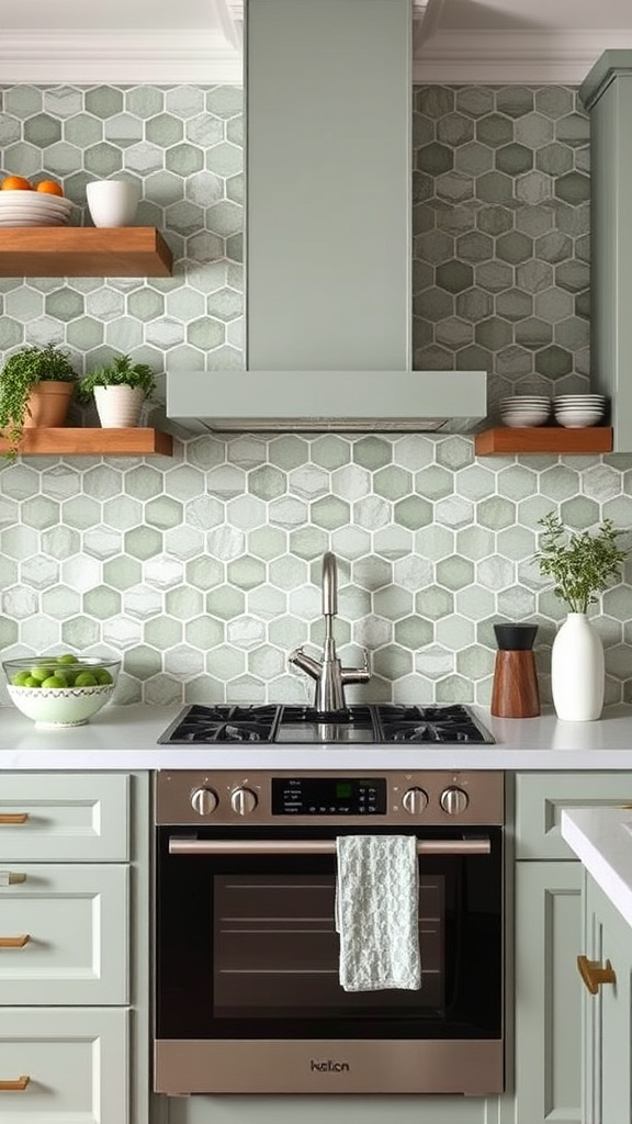 22. Enchanting Sage Green Backsplashes